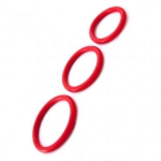 3-pack Nitrile Rings - Röd