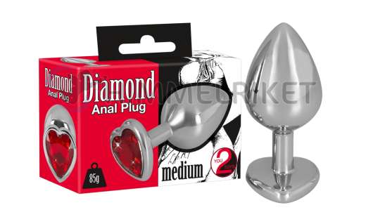 Analt, Diamond Plug Metall - Medium Analplug
