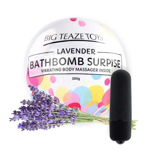Bath Bomb Surprise with Vibrating Body Massager Lavender