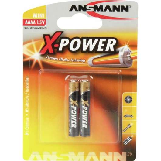 Batteri LR61 - AAAA 2-pack (Ansmann)