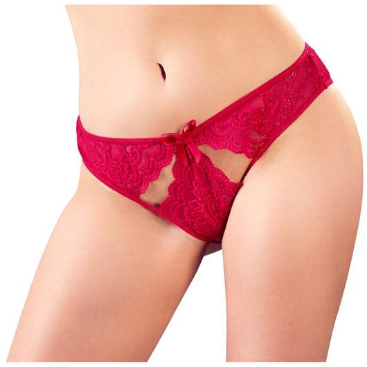 Briefs Crotchless Lace Red