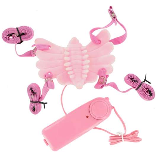 Butterfly Massager Strap-On Vibrator Pink