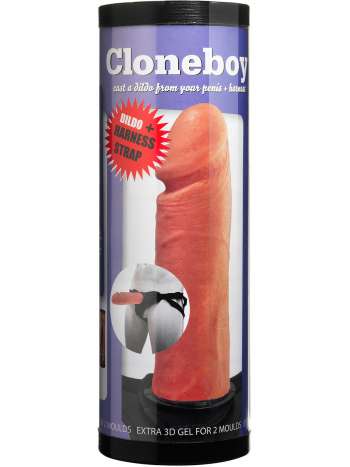 Cloneboy: Dildo + Harness Strap, Penisavgjutning