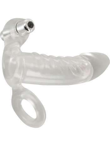 Crystal Clear: Vibrating Sleeve with Ball Ring