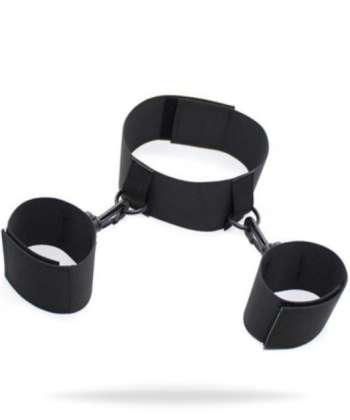 Easy Cuffs Collar+Arms Restraint Black