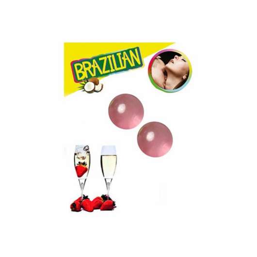 Kissable Lubricant Balls - Strawberry & Champagne