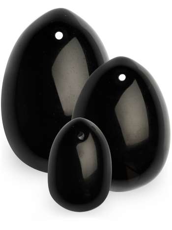 La Gemmes: Yoni Egg Set, Black Obsidian