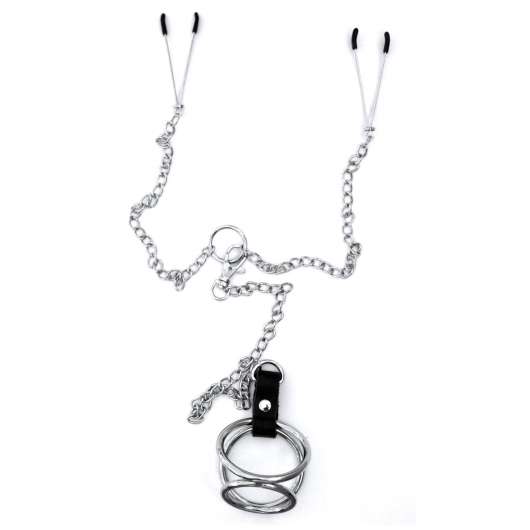 Nipple clamps w. cock ring