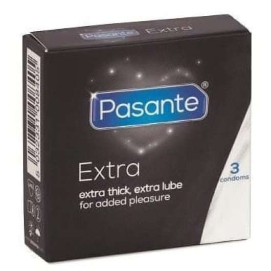 Pasante Extra Safe Tjockare Kondomer 3-pack