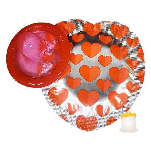 Pasante Hjärta-kondom