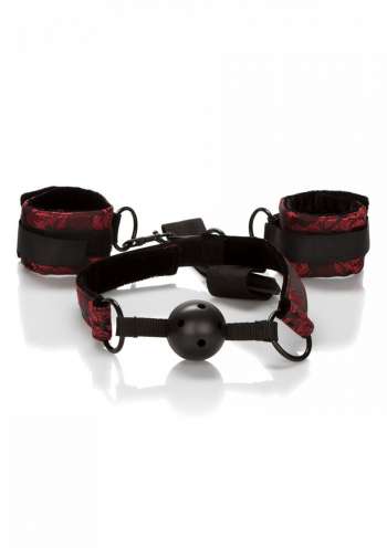 Scandal Breathable Ball Gag With Cuffs