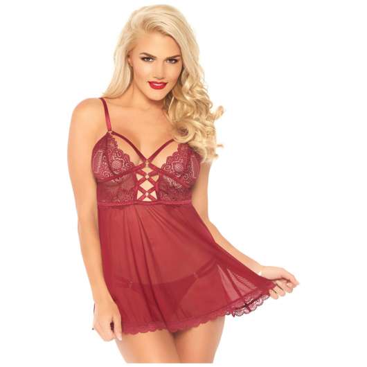 Sheer Lace Babydoll and String M/L